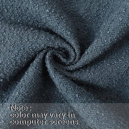 Jeneoo Grey Blue Decorative Square Thick Accent Throw Pillow Covers Fine Textured Boucle Couch Cushion Case for Home Livingroom Sofa Decor, Set of 2, 18 x 18 Inch
