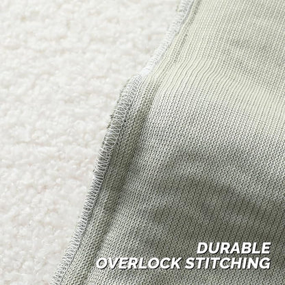 FUTEI Sage Green Throw Pillow Covers 18x18 Inch Set of 2,Furry Faux Fur Teddy Boucle Textured Cushion Covers,Soft Fluffy Decorative Pillow Case,Home Decor for Couch Bed Living Room Office Car