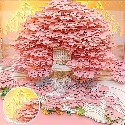 3D Calendar 2026, Desk Calendar With LED Light, 3d Tree Memo Pad Creative Desk Calendar, Christmas Gift for Colleague Friend, Desktop Decoration