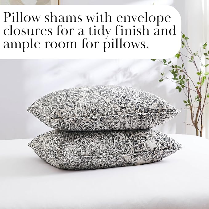 Southshore Fine Living, Inc. Ashanti Collection Oversized King Quilt Bedding Set, Soft Fabric, Lightweight Bedspread 3-Piece, Two Matching Shams (108 in Wide x 98 in Long), King/California Size, Grey