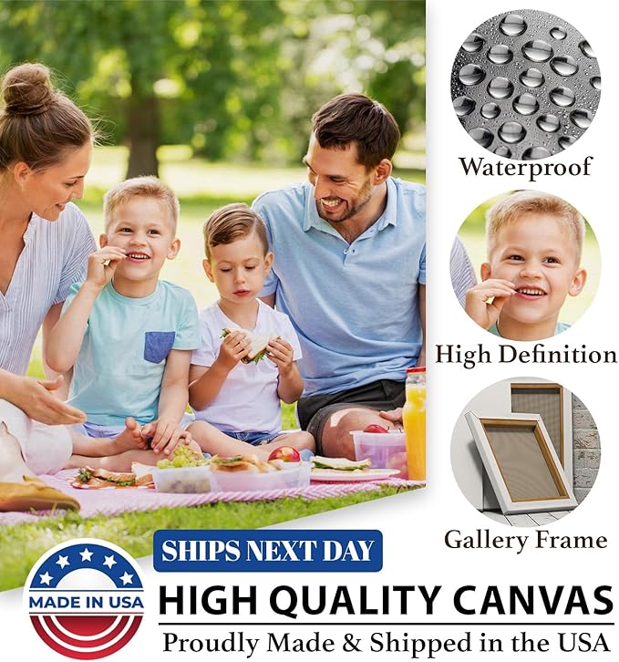 TreeDeal Custom Canvas Prints with Your Photos, Framed 10” x 8” Personalized Pictures Print, Customized Photo to Canvas Wall Art Ideal for Home Decor Gift Wrapping Pets Family Baby Wedding
