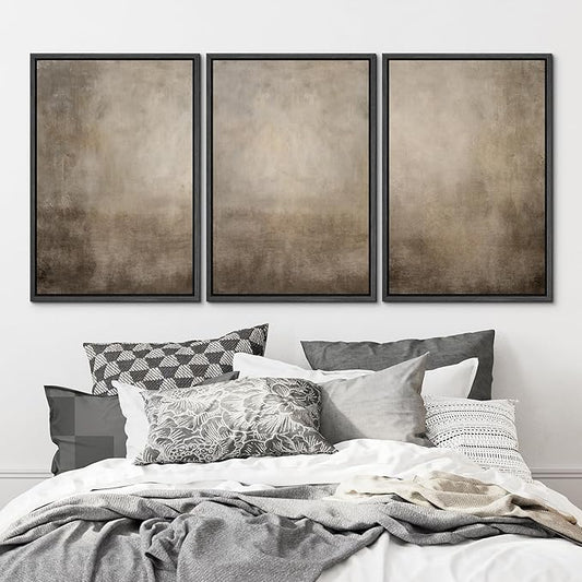 MUDECOR Framed Wall Art Print Set Neutral Abstract Landscape Illustrations Modern Art Boho Decorative Colorful Chic for Living Room, Bedroom, Office - 24"x36"x3 Black