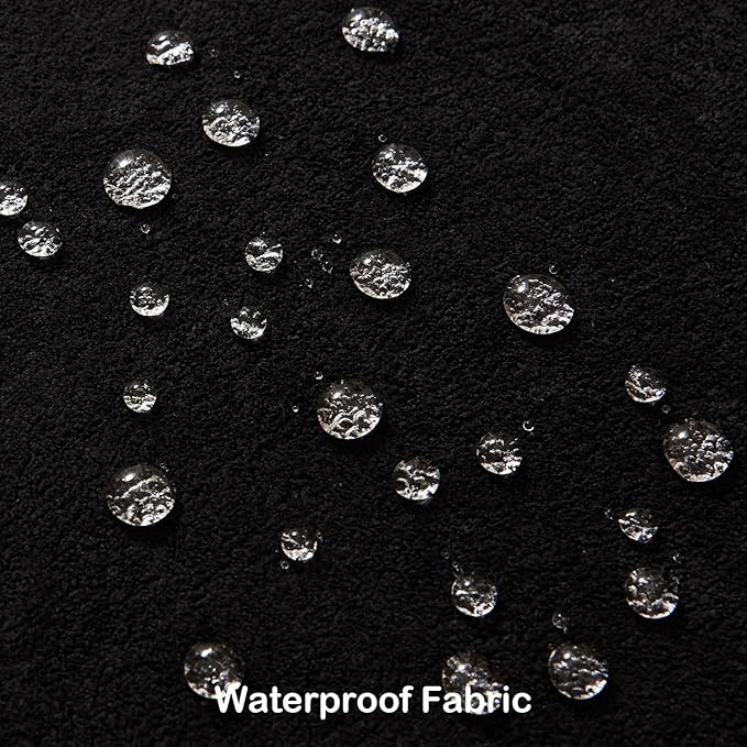 Kevin Textile Waterproof Decorative Pillow Covers Black 24x24 Inch Pack of 2 Soft Boucle Textured Euro Pillowcases Elegant Accent Pillows for Couch Sofa Chair Bed Home Decor Indoor Outdoor