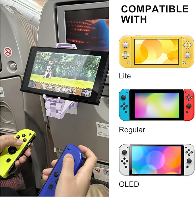 Perilogics 2025 Upgraded Travel Essentials Must Have Airplane Phone Holder Mount. Improved Ergonomic Lever, Perfect for Long Flight, Cruise, Desk, Travel Gift for Content Creator (Lavendar)