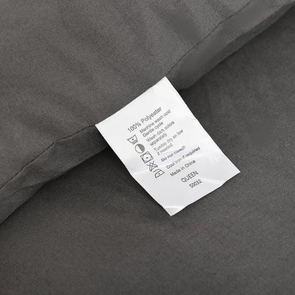 ROSGONIA Oversized King Comforter 120x120, 3pcs Super King Comforter (1 Dark Gray Comforter & 2 Pillowcases) Lightweight Warm Bedding Blanket Quilt