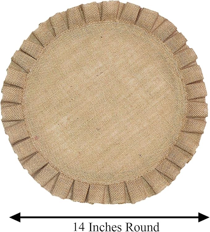 Handmade Round Table Placemats - Vintage Mats for Parties, Dining Table, Coasters - Decorative Placemats - 100% Jute Natural Fibers - Pack of 4-14’’ Diameter - Natural Jute – The Home Talk Store