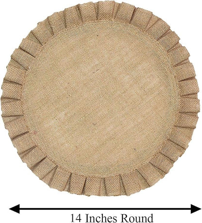 Handmade Round Table Placemats - Vintage Mats for Parties, Dining Table, Coasters - Decorative Placemats - 100% Jute Natural Fibers - Pack of 4-14’’ Diameter - Natural Jute – The Home Talk Store