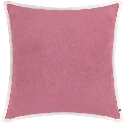 FINGERCRAFT Decorative Throw Pillow Cover Pack of 2 Soft Velvet Cushion Cover, Sofa and Bedroom Pillow Case 22" x 22" Pink