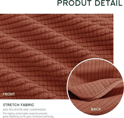 Hokway Couch Cushion Covers Stretch Cushion Covers Sofa Seat Cushion Slipcover Cushion Protector(Brick, Medium)