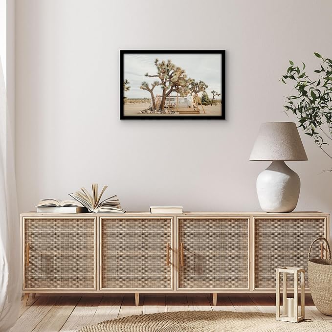 Americanflat 14x22 Picture Frame with Polished Plexiglass - Black Picture Frame - Wide Photo Frames Made of Engineered Wood for Vertical or Horizontal Wall Display - Epic Collection - Black