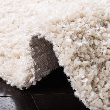 SAFAVIEH Sheep Shag Collection Runner Rug - 2'3" x 8', Ivory, Handmade, 1-inch Thick Ideal for High Traffic Areas in Living Room, Bedroom (SSG212A)