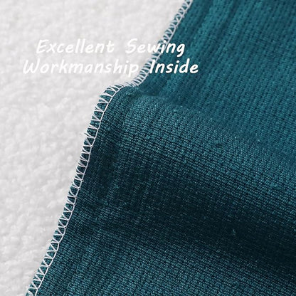 FUTEI Pack of 2 Teal Green Decorative Throw Pillow Covers 26x26 Inch Soft Cozy Solid Boucle Textured Euro Pillow Shams,Modern Home Decor for Couch Bed Living Room