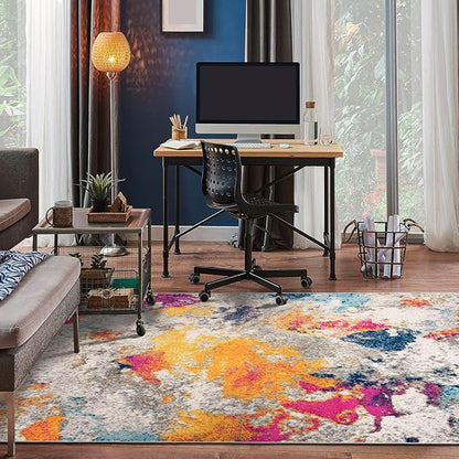 Rugshop Sky Collection Modern Abstract Area Rug - 3'3" x 5' Multi