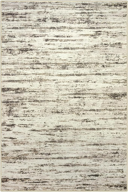 Modern Abstract Entryway Rug Indoor 2x3 Washable Rug Non-Slip Soft Small Area Rug Beige Kitchen Mats Thin Print Faux Wool Floor Carpet Throw Rugs for Entrance Bedroom Office Home Decor