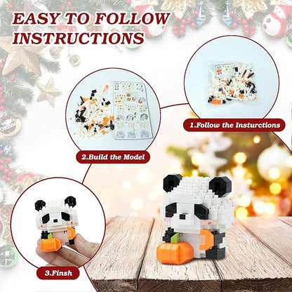 12 Days Advent Calendar 2025 Kids, 12 Packs Panda Building Blocks Set, Advent Calendar 2025 Boys for 6+ Years Old, Christmas Gifts for Girls and Boys, Party Favors (Panda)