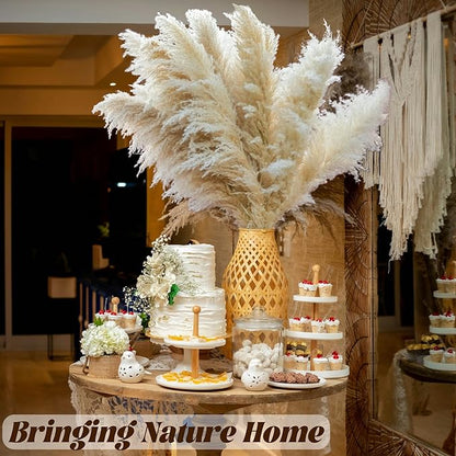 40pcs 40'' Pampas Grass Tall Decor - Pompas Floral, Tall Pampas Grass for Floor Vases, Living Room Floor, Floor Plants, Plumas para, and Grass Wall Decor