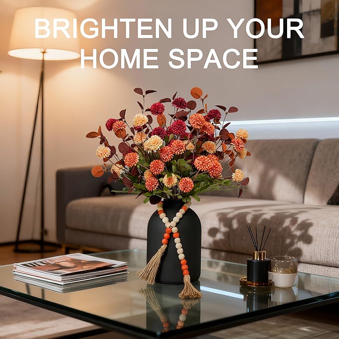 Flower Vase Home Decor,Black Vases for Centerpieces Living Room,Small Vases for Flowers Metal Matte (8.6in Tall) Pampas Grass Vase for Coffee&Console Dining Entryway Tables Decorative vase