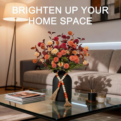 Flower Vase Home Decor,Black Vases for Centerpieces Living Room,Small Vases for Flowers Metal Matte (8.6in Tall) Pampas Grass Vase for Coffee&Console Dining Entryway Tables Decorative vase
