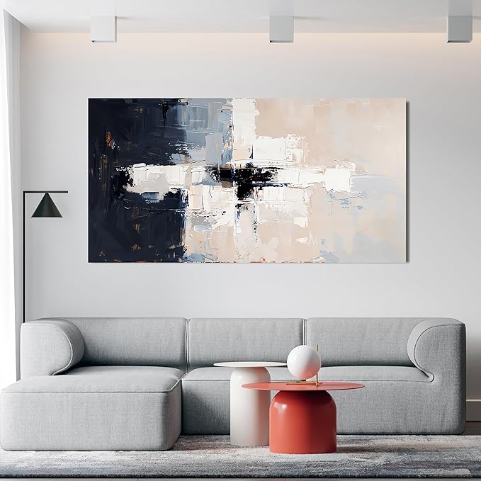 Abstract Wall Art Decor Oversized Wall Art Pictures for Living Room Oversized Black and White Wall Art Decor Large Abstract Canvas Art Wall Decor Wall Art Prints Artwork for Walls Office Decor 39" X 78"