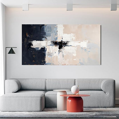 Abstract Wall Art Decor Oversized Wall Art Pictures for Living Room Oversized Black and White Wall Art Decor Large Abstract Canvas Art Wall Decor Wall Art Prints Artwork for Walls Office Decor 39" X 78"
