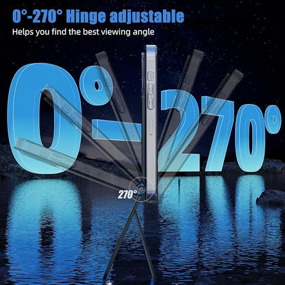 Magnetic Tripod for iPhone, Aluminium Phone Tripod Stand Compatible with Magsafe iPhone 17/16/15/14/13/12 Series, Foldable Strong Magnetic Phone Stand & Travel Essentials Accessories