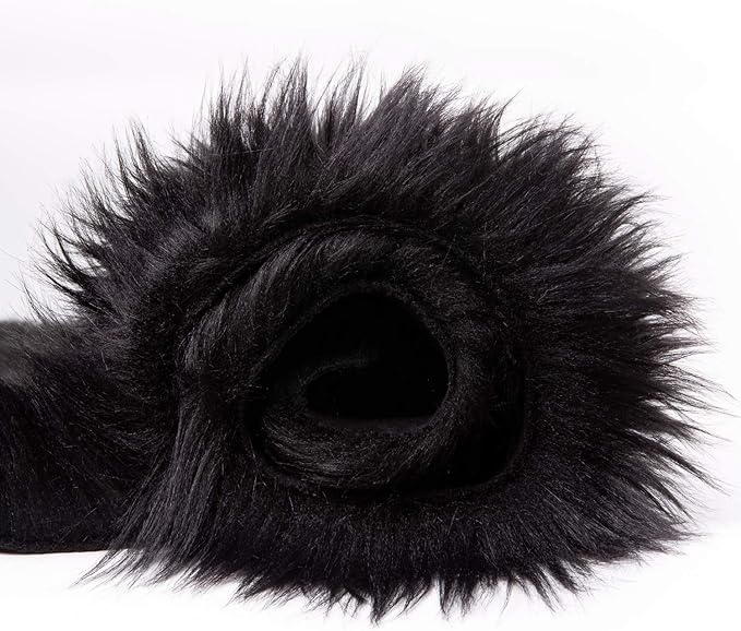 Ashler Faux Fur Rug, Black Area Rugs, Fluffy Sheepskin Fur Rug, Fuzzy Ultra Soft 2 x 6 Ft Rugs, Machine Washable Shag Rug, Nursery Throw Rugs for Bed, Living, Kids Room