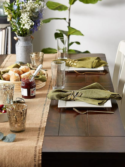 DII Variegated Tabletop Collection, Napkin Set, 20x20, Olive Green, 6 Piece