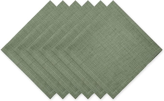 DII Variegated Tabletop Collection, Napkin Set, 20x20, Artichoke Green, 6 Piece