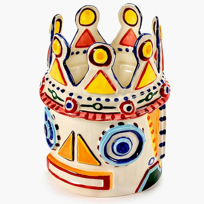 Serax Flower Vase | Sicily by Ottolenghi | Colorful Head Stoneware Home Decor Living Room for Coffee Table, Kitchen Decorations | Modern Entryway Table Decor or for Shelves | Unique Centerpiece Vases