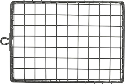Spectrum Small Wire Basket with Label Plate Industrial Gray Square Wire Storage Basket for Kitchen Bathroom Laundry Pantry Closet Toy Under Sink Organization, Small Wire Basket Organizer for Storage