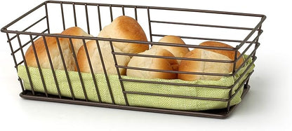 Spectrum Diversified Wright Bread Basket, Classic Kitchen Design for Breads, Roll, Muffin, Pastries & Baked Good Storage, Traditional Style Snack & Food Holder for Serving