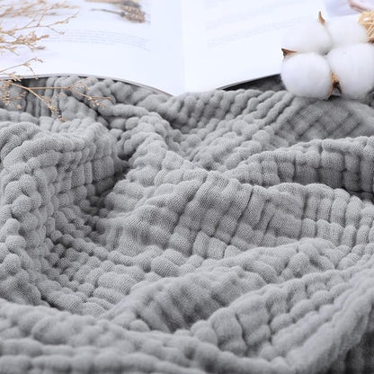 Yoofoss Muslin Blanket 100% Organic Cotton Large Twin Size 60" x 80" for Bed Couch Summer Gauze Blanket for Adults Lightweight and Breathable Grey