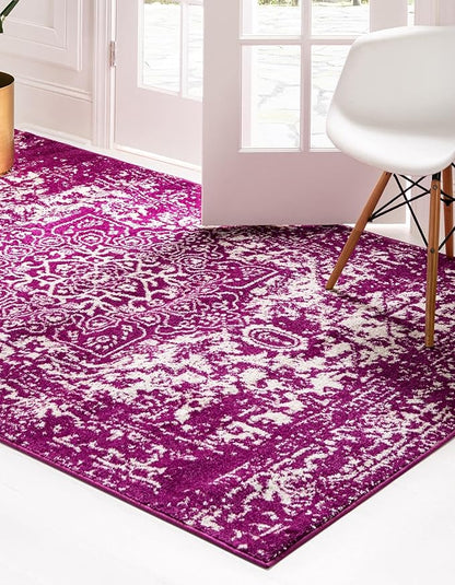 Rugs.com Arlington Collection Rug – 10' x 13' Purple Medium-Pile Rug Perfect for Living Rooms, Large Dining Rooms, Open Floorplans