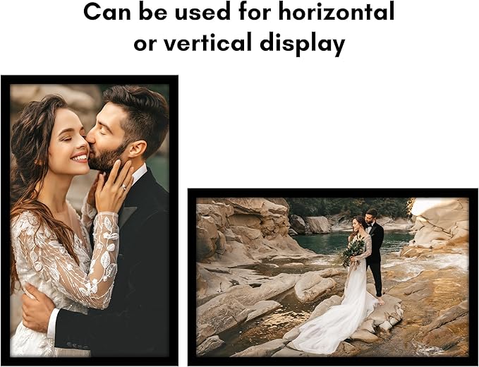 Americanflat 14x24 Poster Frame with Polished Plexiglass - Black Picture Frame - Wide Photo Frames Made of Engineered Wood for Vertical or Horizontal Wall Display - Epic Collection - Black