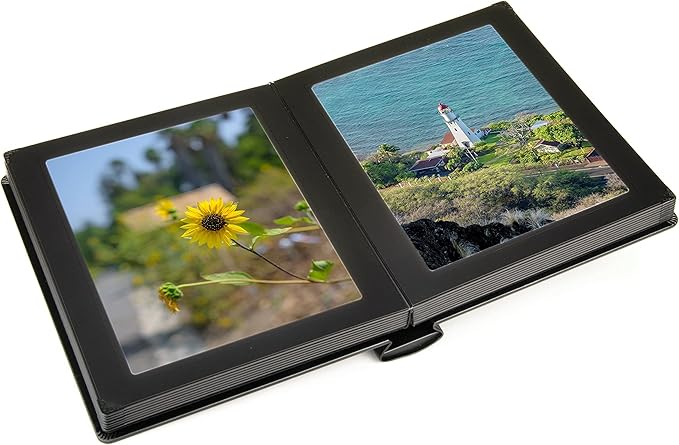Tuscany Albums Professional Leatherette Bound Slip-in Photo Album, Holds 30 8x10 Photos (15 Page), Black
