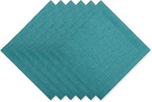 DII Variegated Tabletop Collection, Napkin Set, 20x20, Teal, 6 Piece