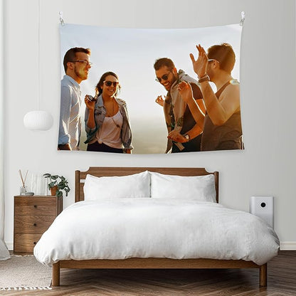 BLINGPAINTING Custom Tapestry - Upload Images, Personalized Backdrop, Create Your Own Wall Hanging - Living Room, Bedroom, Dorm - Home Decor (60" W x 80" L)