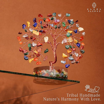 7 Chakra Tree Gifts for Women, Handmade Crystal Tree of Life for Positive Energy, Money, Good Luck, Reiki Healing, Christmas Home Decor, Office Desk Decor, Unique Birthday Gifts for Mom, Sister