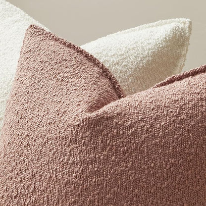 JUSPURBET 16x24 Throw Pillow Covers Set of 2 Decorative Pillow Covers for Couch Sofa Bed Cozy Boucle Textured Lumbar Cushion Covers Cases with Invisible Zipper for Living Room Home Decor,Jam