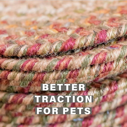 Homespice Harvest Jute Braided Stair Tread, Warm Country Decor, Set of 13, Multicolor 8x28 Rectangle Rugs for Stairs - Easy to Clean, Tightly Stitched and Durable