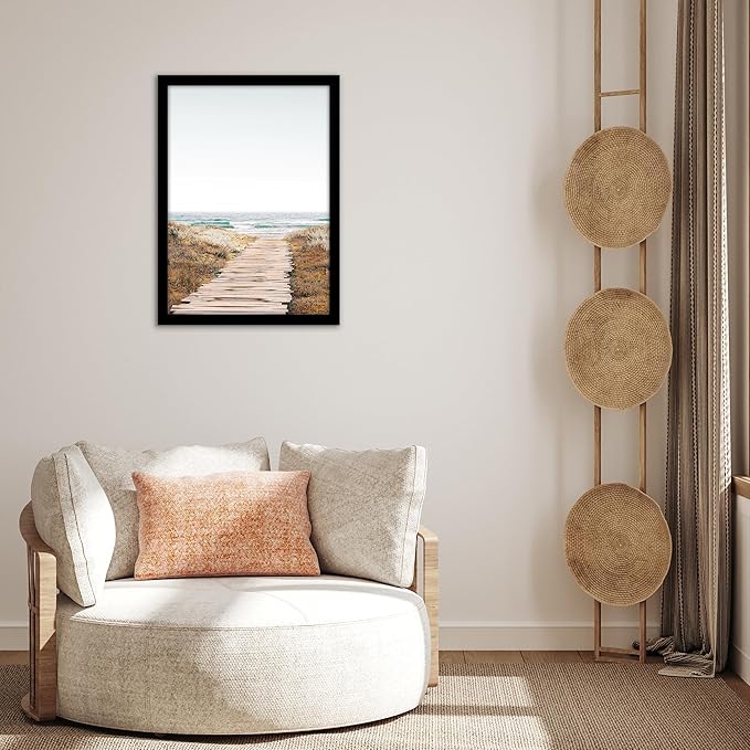 Americanflat 17x24 Picture Frame with Polished Plexiglass - Black Picture Frame - Wide Photo Frames Made of Engineered Wood for Vertical or Horizontal Wall Display - Epic Collection - Black