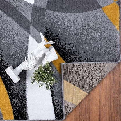 2305 Geometric Abstract Yellow 2x3 Area Rugs for Entryway