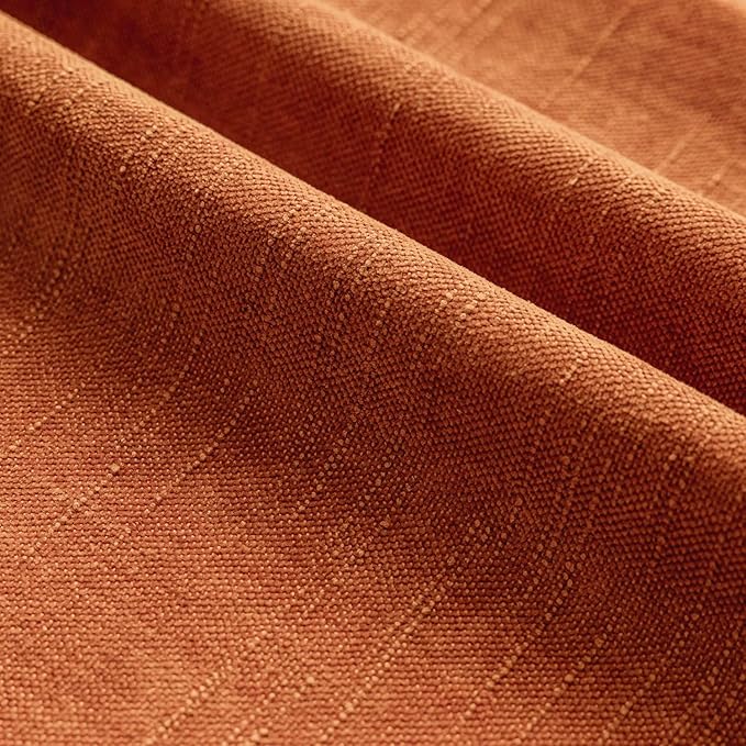 Foindtower Pack of 2 Soft Textured Chenille Throw Decorative Pillow Covers Square Accent Solid Cushion Cover Cozy Neutral Farmhouse Pillow Case for Couch Sofa Bedroom Living Room 18x18 Inch,Orange