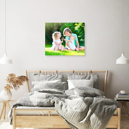 YYYYHPP Canvas Prints with Your Photos, Personalized Photo to Canvas Wall Art,Canvas Printing for Wedding, Family, Baby, Pets, Home Office Decor, Wrapped Frame 24"x20"