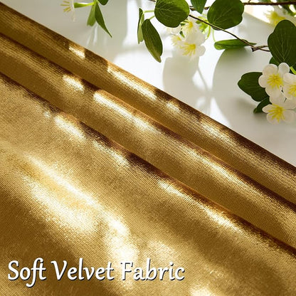 GIGIZAZA Gold Velvet Pillow Covers 26x26, Pack of 2 Throw Pillows Square Covers Modern Decorative Big Pillows Cases for Living Room Couch Vintage Cushion Covers