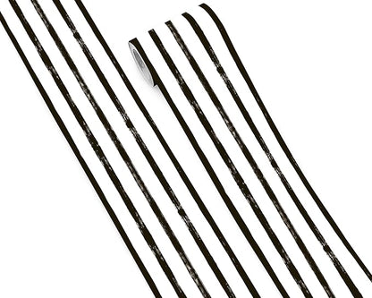 FLFK Mirror Frame Border - Black and White Striped Wallpaper Trim Peel and Stick Wall Borders Decal 5" x 240"