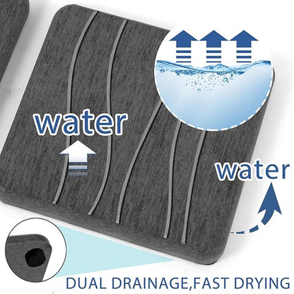 3PCS Water Absorbing Stone Tray, Fast Drying Stone Sink Tray, Stones Soap Trays, Water Absorbent Diatomite Trays, Diatomite Coasters for Kitchen Sink Bathroom Counter, Hand Soap Dish & Holders