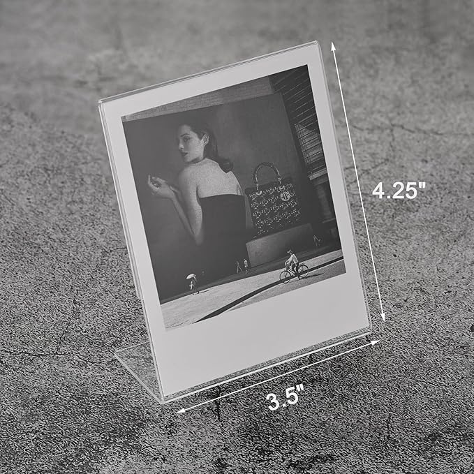 iFreak Polaroid Photo Frame for Polaroid Now i-Type/600/SX-70/OneStep+/Instax Wide 300/200/210 3.5 x 4.25 inch Films,L-Shape Memory Display Frame. (6 Pack, 3.5X4.25)