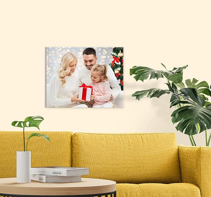 TreeDeal Custom Canvas Prints with Your Photos, Framed 14” x 11” Personalized Pictures Print, Customized Photo to Canvas Wall Art Ideal for Home Decor Gift Wrapping Pets Family Baby Wedding