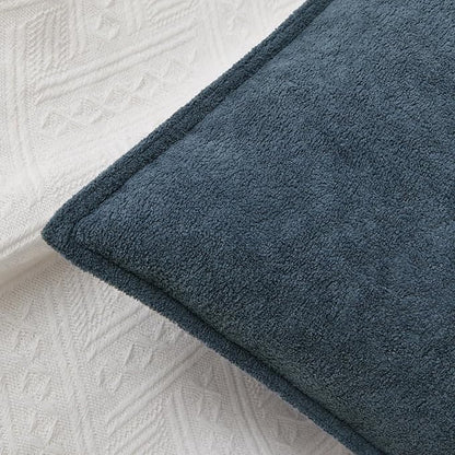 Kevin Textile 14x36 Inch Long Lumbar Cover 1 Pack Soft Boucle Textured Decorative Waterproof Rectangle Cushion Elegant Accent Pillows for Couch Sofa Chair Bed Home Decor Indoor Outdoor Dusty Blue